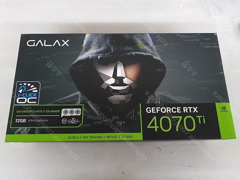 갤럭시 GALAX 지포스 RTX 4070 Ti EX GAMER BLACK OC D6X 12GB 그래픽 미개봉 새제품 팝니다.