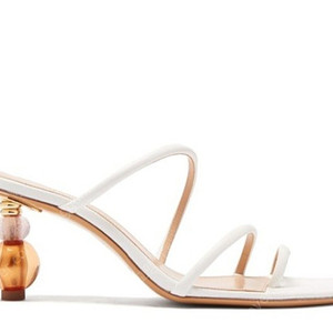 자크뮈스 JACQUEMUS Noli bead - heel leather sandals