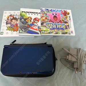 닌텐도 뉴3dsxl 블루(포켓몬뱅크) + 게임칩3개