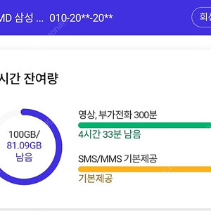 SK데이터 팝니다.1기가, 2기가 모두 가능합니다.