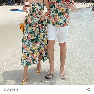 휴양지 원피스 신행 원피스 동남아 커플룩 1회착용