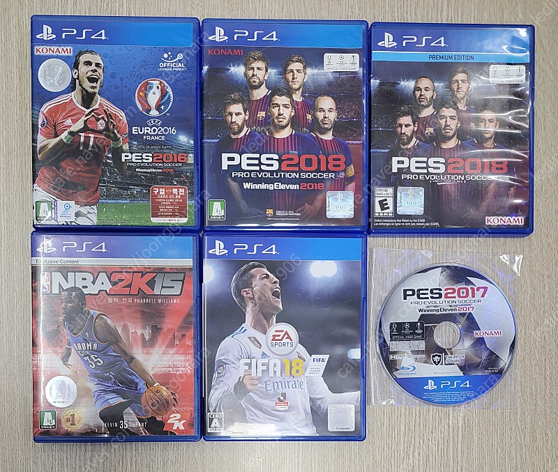 ps4 pes2016,pes2018,NBA2K15,피파 18(일판,pes2017(알시디)