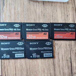 SONY MEMORY STICK PRO-HG DUO 32g , 16g, 8g, 소니 메모리스틱 듀오 판매 합니다.