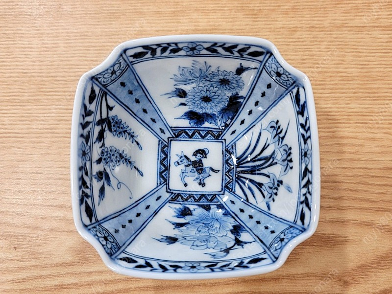 구곡 쿠타니야키 청화백자 잔--3