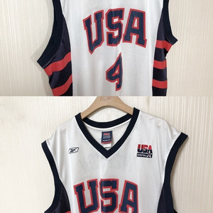 NBA 리복 미국농구국대 올드유니폼/져지 XL #4 아이버슨