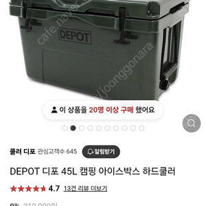 디포 아이스박스 45l 1회사용