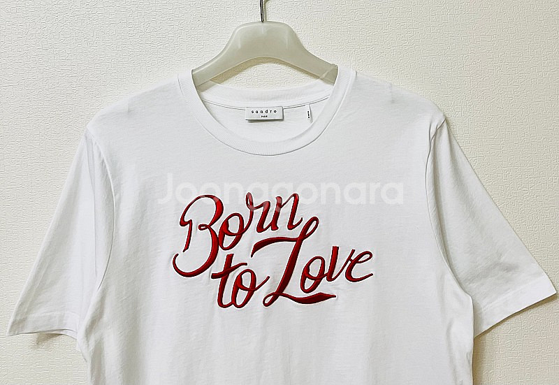 산드로 Born to Love 자수 로고 티셔츠--1