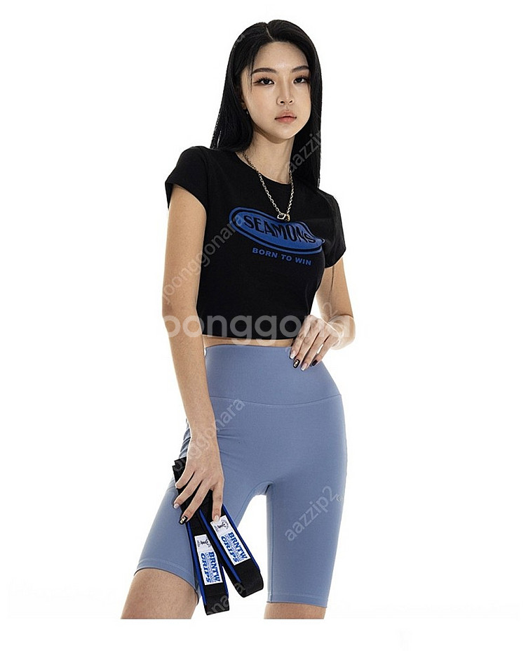 본투윈 숏레깅스 1사이즈 블루 새상품 공홈 품절제품 빨...--0