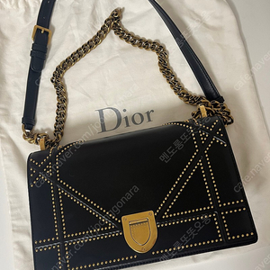 Dior 디올 라마 블랙 체인 숄더백 (금장)