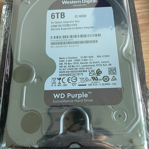 [미개봉] WD 퍼플 PURPLE 6TB HDD
