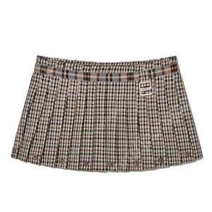 글로니 러셀 스커트 S RUSSELL PLAID MINI SKIRT (BROWN PLAID)