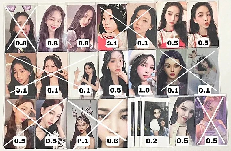 에스파 카리나 포카 양도(대량 일괄 탈덕) 이미지