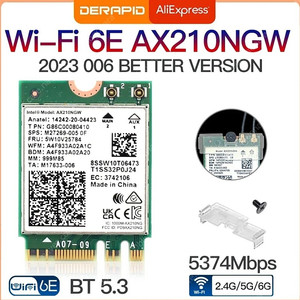 AX210 듀얼 밴드 Wifi 6E 무선 와이파이 블루투스 5.3 랜카드