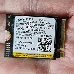 마이크론 2400 M.2 SSD NVME 2230사이즈 1TB (스팀덱/ROG ALLY)