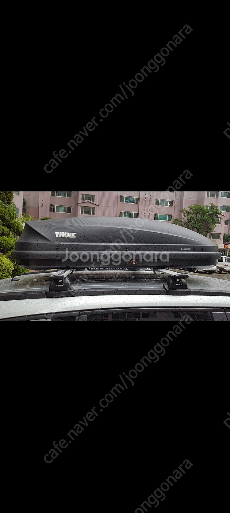 툴레 루프박스 퍼시픽200 블랙 무광 양문형--3