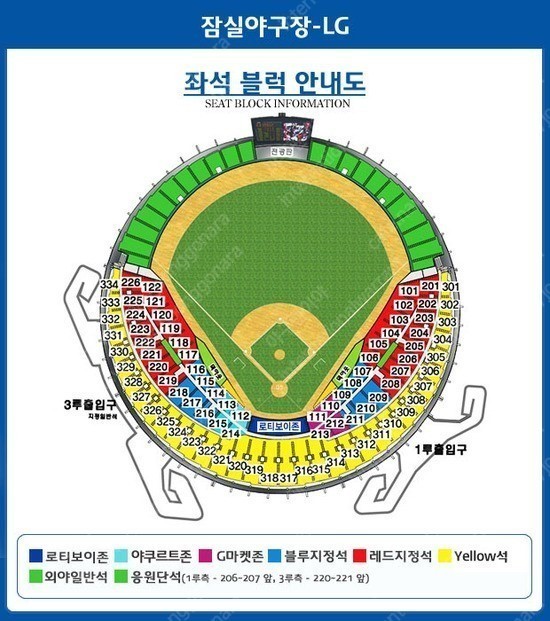 4월28일 기아 VS LG 3루 레드 4연석