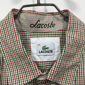 라코스테 LACOSTE 체크 반팔 셔츠 남방(100)_vinst