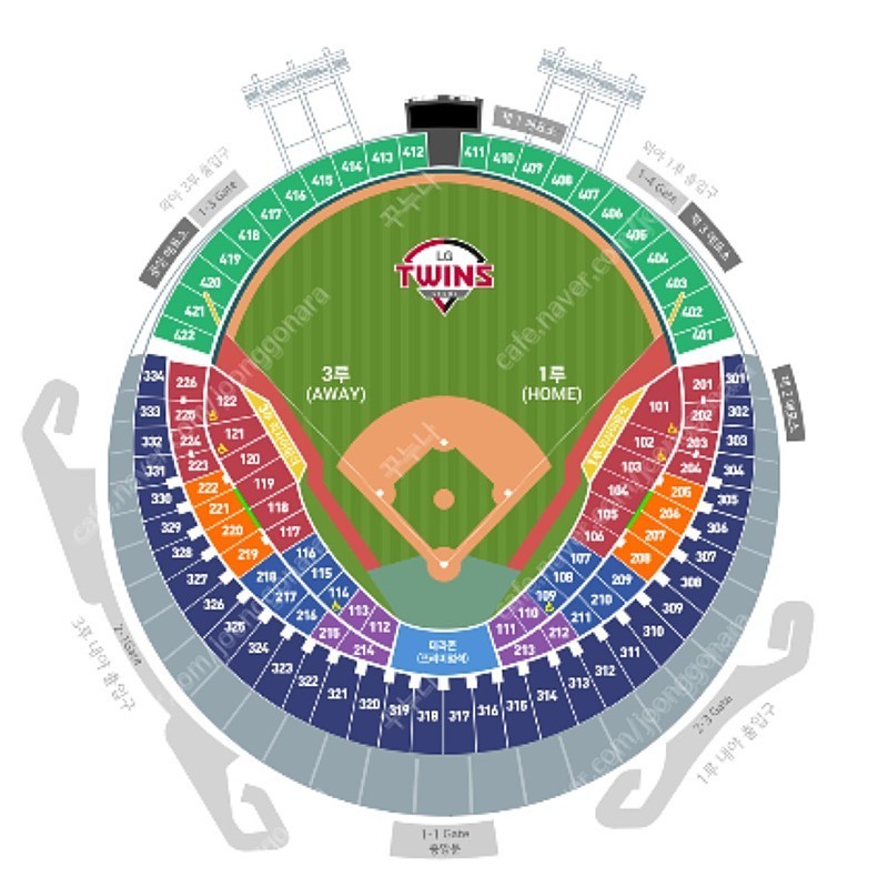 4월 28일 (일) LG트윈스 vs KIA 타이커즈 1루 네이비 2연석 양도
