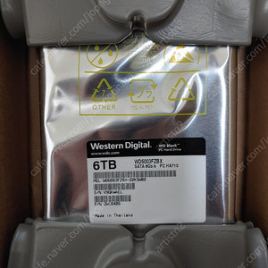 [판매] 웨스턴 디지털 WD Black 6TB WD6003FZBX 미개봉 신품