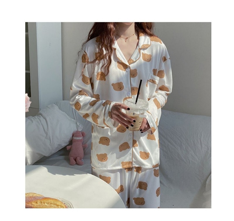 (1+1새상품)여성 곰돌이 잠옷상하의세트 파자마