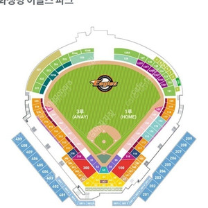 4/28 한화 대 두산, 1루층 2층 4연석