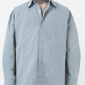 (새상품) 루오니어 FLEATED FLAP SHIRTS (LIGHT BLUE)