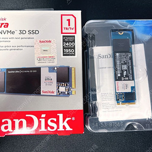 (박스풀셋 A급) 정발 샌디스크 울트라 M.2 NVMe 3D SSD 1TB (TLC) 75,000원
