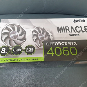이엠텍 지포스 RTX 4060 MIRACLE WHITE D6 8GB ( 미라클 화이트