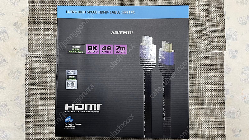 Ultra High Speed HDMI 2.1 인증 케이블 7m 팝니다.