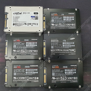 삼성 860 EVO 2TB외 SSD 판매합니다.