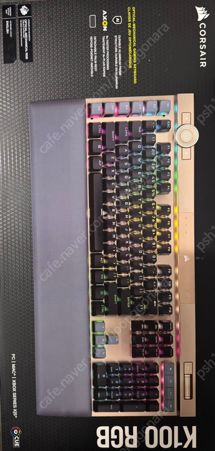 커세어 K100 RGB OPX 미드나잇 골드 (광적축) 팝니다