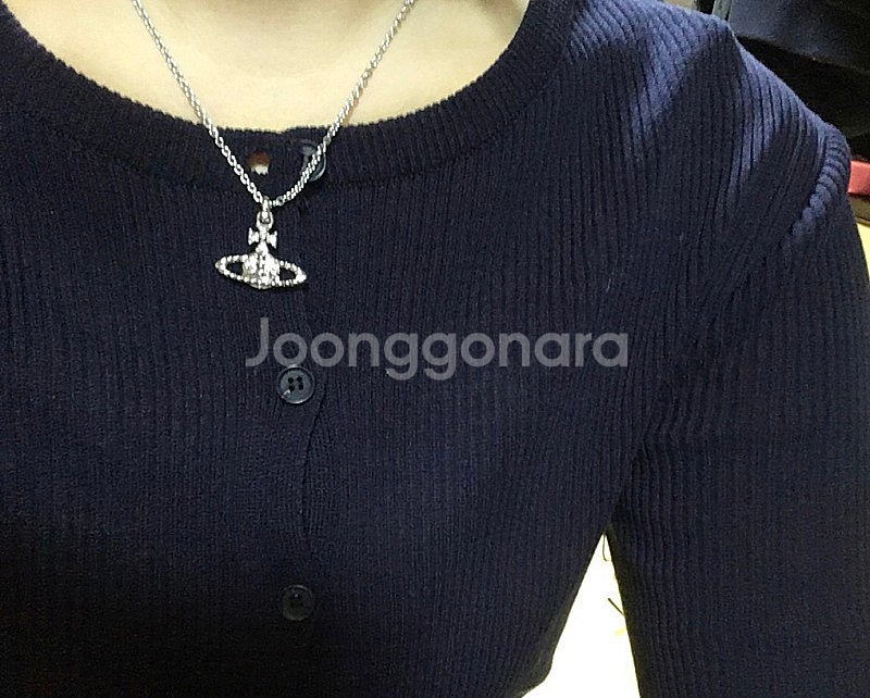 새상품) 정품 비비안웨스트우드 메이페어 실버목걸이--2