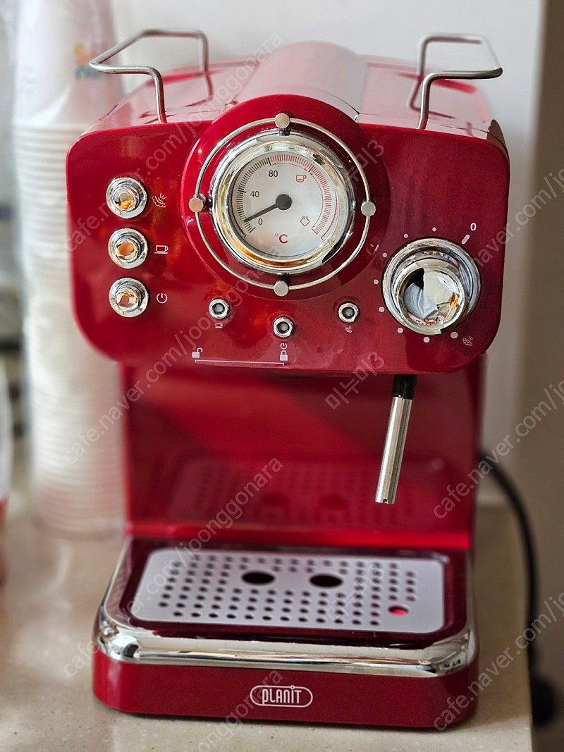 급처!!!! 쿨거래 할인 처분 플랜잇 레트로 에스프레소 커피 머신 반자동 머신 홈 카페
