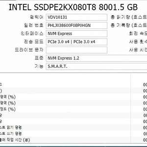 [판매] INTEL SSD DC P4510 SERIES 8TB 8테라 / NVMe U.2 젠더 포함