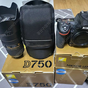 니콘750D+렌즈 24-70mm f2.8e ED VR2 풀박 판매