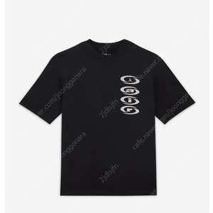 트래비스 스캇 X 조던 남성 에어 반팔 티셔츠 QS 블랙 95