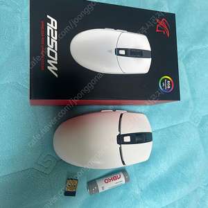 앱코 HACKER A250W 3335 무선 RGB 게이밍 마우스 화이트 15,000원에 초급처 판매합니다