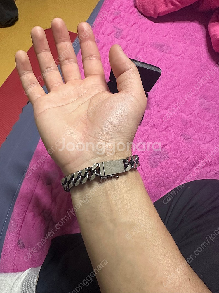 마스미아 남자 925 실버 체인 순은 팔찌 팝니다--1