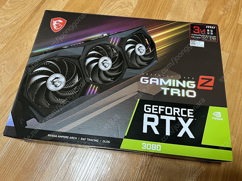 MSI RTX 3080 12G 트리오 Z LHR 판매합니다.