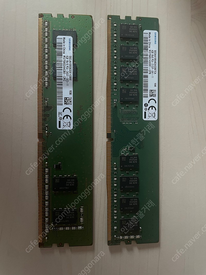 DDR4 램 4기가 2개 일괄 판매합니다