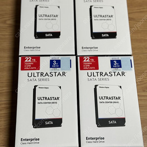 WD Ultrastar HC570 22TB HDD 4개 팝니다