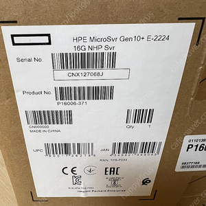 HPE MicroServer Gen10+ E-2224 16G 팝니다.