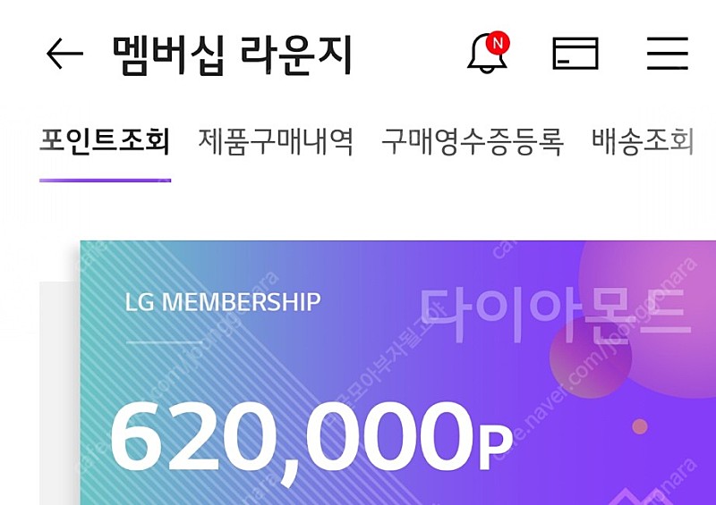 LG전자 멤버쉽 포인트 60만원