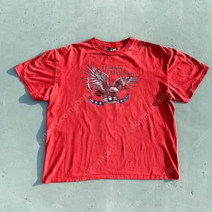 할리 데이비슨 American Eagle Print Red 티셔츠 2XL(105~108)