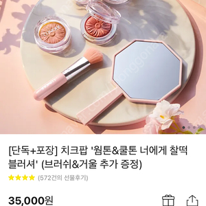크리니크 치크팝 발레리나팝 브러쉬 거울 포함 새상품