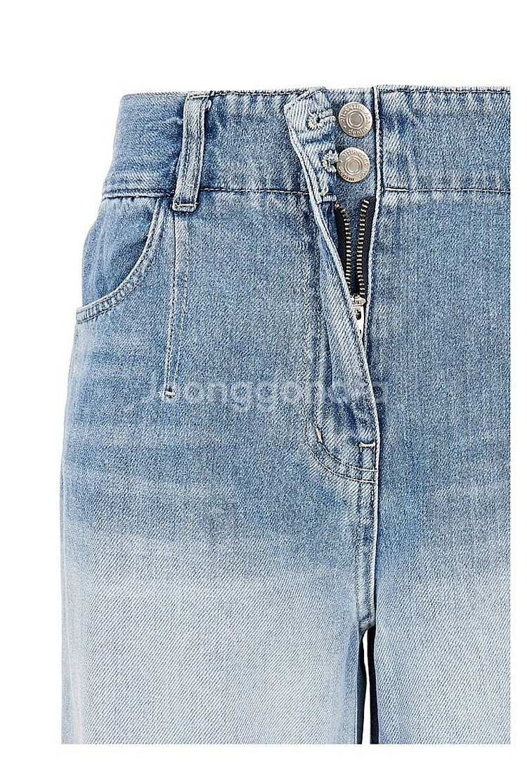 [새상품]보브(VOV) 아웃포켓 투버튼 와이드 데님팬츠 2022년 신상품 새상품--5