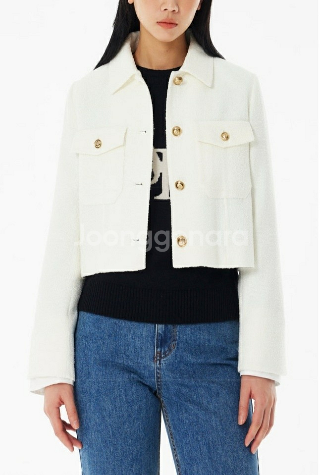 [새상품]보브(VOV) 커프 포인트 트위드자켓 2024년 신상품 새상품 추가 가격인하--2