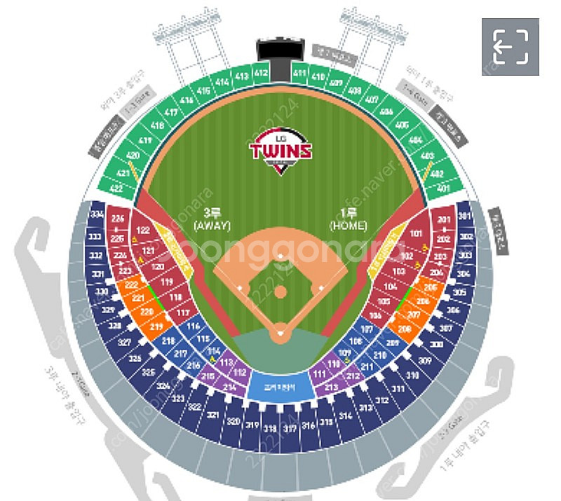 5월 4일 엘지 vs 두산 잠실 3루 레드 통로 2연석--0