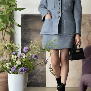 쎄모먼 Hazel Tweed Jacket & Skirt _ Fabric by BALLI, Made in ITALY 34사이즈 셋업 판매합니다.
