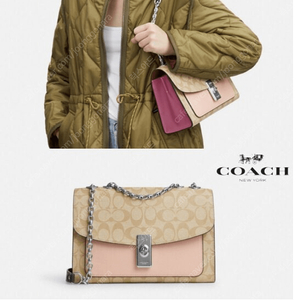 코치 COACH CJ861 OL 여자 가방 컬러블럭 레인 숄더 크로스백 (미개봉 새상품)